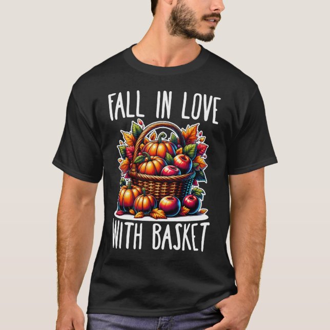 T-shirt Tomber Amoureux Avec Panier (Devant)