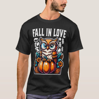 T-shirt Tomber Amoureux De La Chouette Mignonne