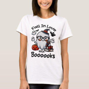 T-shirt Tomber Amoureux Des Livres, Enseignant Halloween