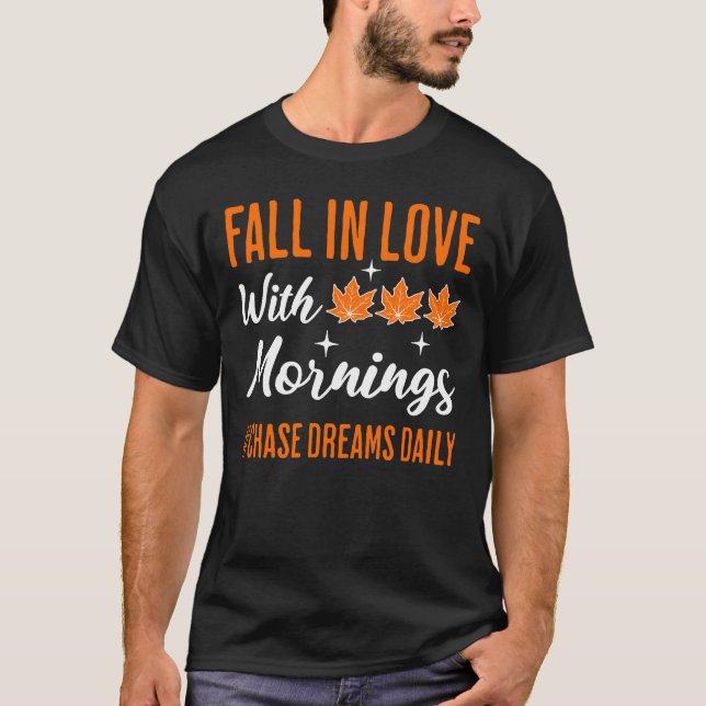 T-shirt Tomber Amoureux Des Matins (Devant)