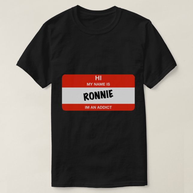 T-shirt Tomber dans l'envers Je ne suis pas une étiquette  (Design devant)