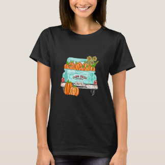 T-shirt Tombez Tous Camion Citrouille Tournesol Automne To