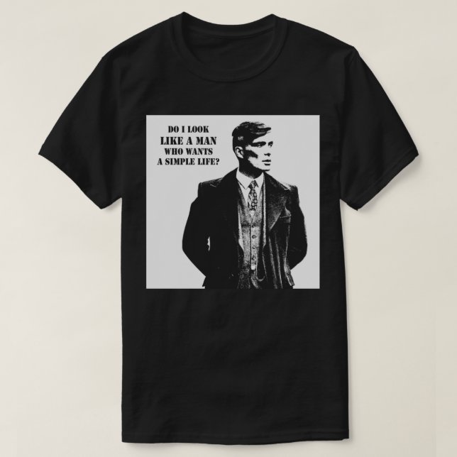 T-shirt Tommy Shelby Impression (Design devant)