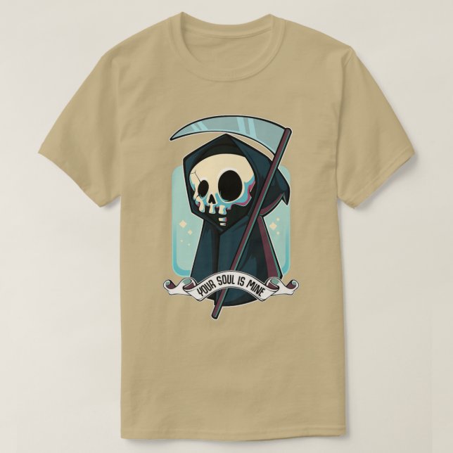 T-shirt Ton Âme Est À Moi Kawaii Faucheuse Mort Halloween  (Design devant)