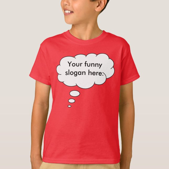 T-shirt ton-drôle-slogan-ici01 (Devant)