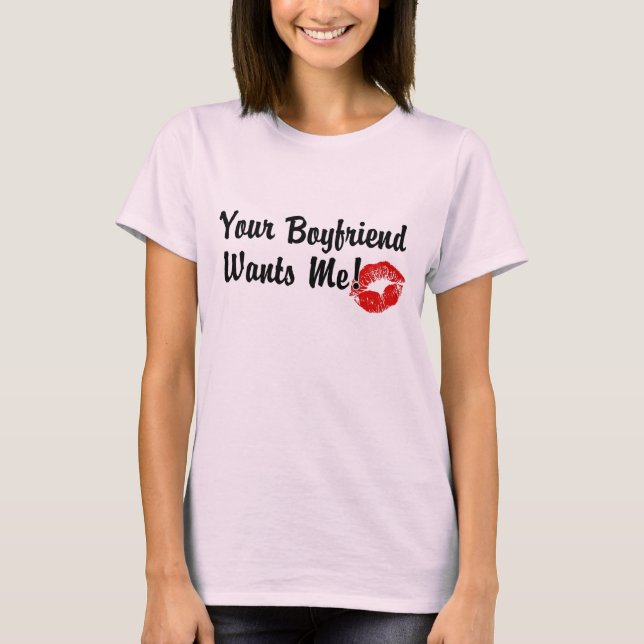 T-shirt ton petit ami me veut (Devant)