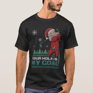 T-shirt Ton Trou Est Mon But Santa Claus Golf Chrétien Lai