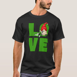 T-shirt Tondeuse à gazon Amour jardinage Grand-père Gnome