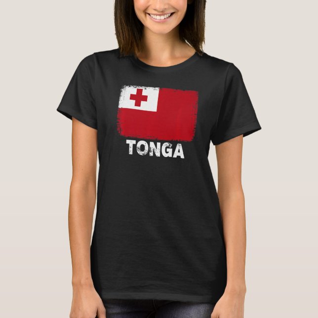 T-shirt Tonga Drapeau Appui Tonga Personnes Femmes Hommes (Devant)