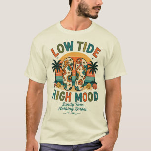 T-shirt Tongs de l'été tropical ambiance plage
