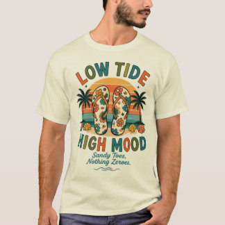 T-shirt Tongs de l'été tropical ambiance plage