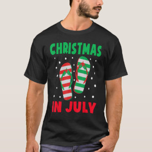 T-shirt Tongs de Noël en juillet  Été plage enfants à