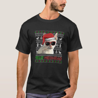 T-shirt Tonkinese Chat Feliz Meowidad Noël drôle