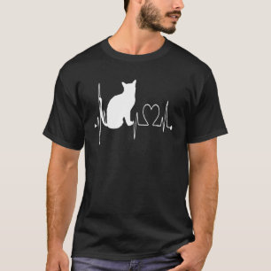 T-shirt Tonkinese Chat Heartbeat Ekg I Love My Tonkinese