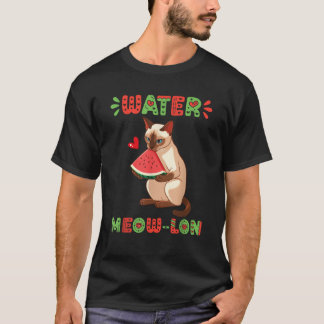 T-shirt Tonkinese Chat Manger Watermelon Été Vibes Eau