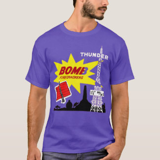 T-shirt Tonnerre Bombe Rétro feux d'artifice Vintage