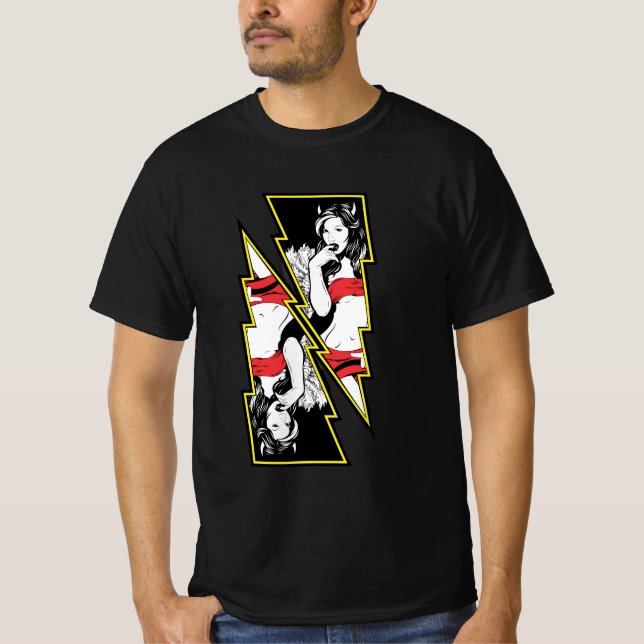 T-shirt Tonnerre fille avec cornes (Devant)