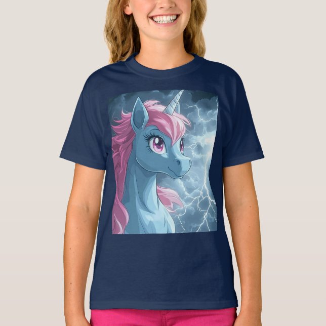 T-shirt Tonnerre Unicorne - Gros plan (Devant)