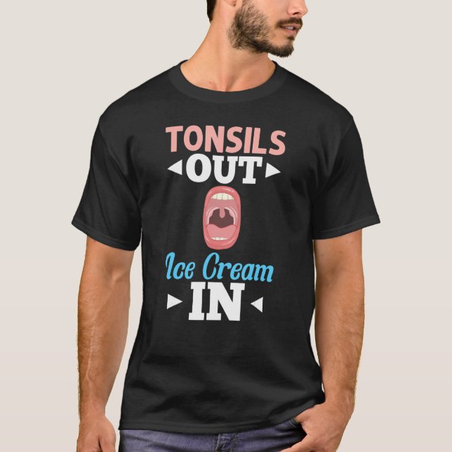 T-shirt Tonsillectomie Tonsil Enlèvement Tonsil Récupérati (Devant)