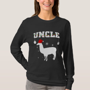 T-shirt Tonton Llama Chapeau de Père Noël Noël Famille Ass