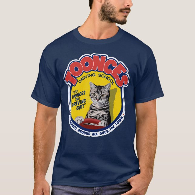 T-shirt Toonces The Drivers Chat Drivers School Classic SN (Devant)