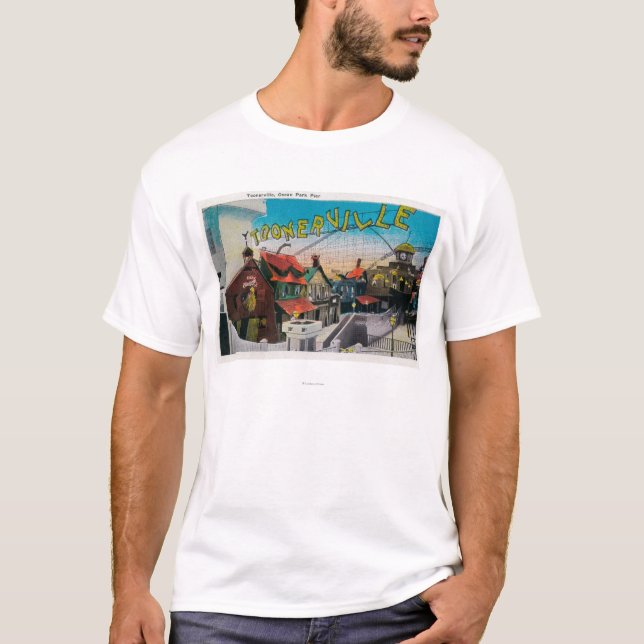 T-shirt Toonerville au parc PierSanta Monica, CA d'océan (Devant)