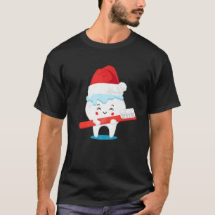 T-shirt Tooth Père Noël Christmas mignonne X-Mas Dental