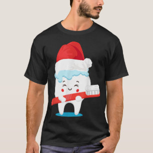 T-shirt Tooth Père Noël Christmas mignonne XMas Dental Ass