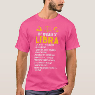T-shirt Top 10 Règles Libra Horoscope Anniversaire 3