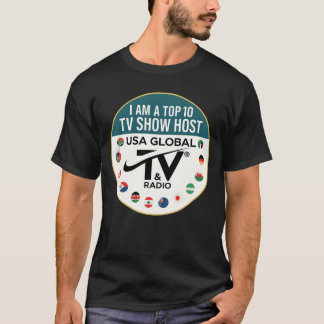 T-shirt Top 10V Animateur de spectacle USA GlobalV Radio d