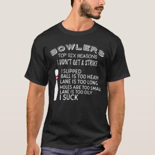 T-shirt Top 6 Raison N'A Pas Frappé Bowling Bowlers Femmes