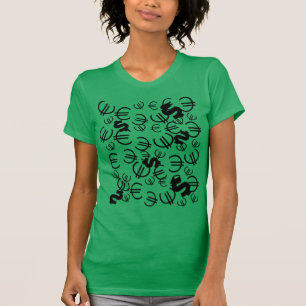 T-shirt top argent funky Euro DollarPattern