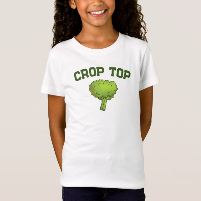 T-Shirt Top de la récolte, Brocoli, Légumes, Enfants amusa (Devant)