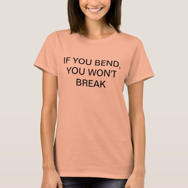 T-shirt Top de yoga féminin - "SI VOUS VOUS ENVOYEZ, VOUS  (Devant)