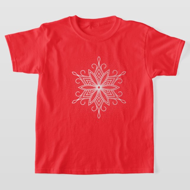 T-shirt Top des vacances pour enfants Feu de neige (Poser)