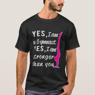 T-shirt Top Gymnastique Oui JE Suis Plus Fort Que Toi