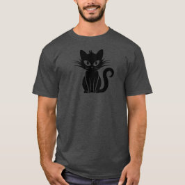T-shirt Top Halloween de chat blanc jouant