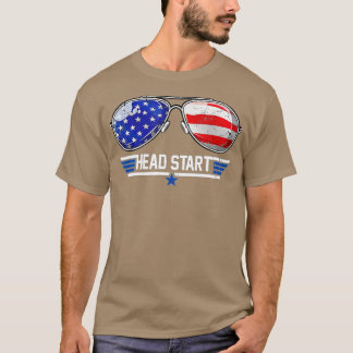 T-shirt Top Head Start Lunettes De Soleil Retour À L'École