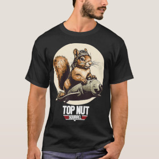 T-shirt Top Nut Squirrel AviationPlan Funny Vintage Roost