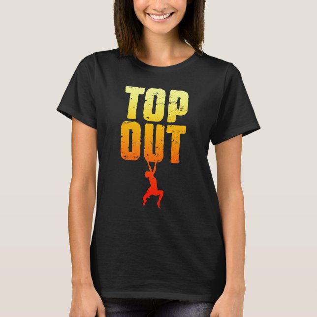 T-shirt Top Out Rock Escalade Bouldering Climber Boy 1 (Devant)