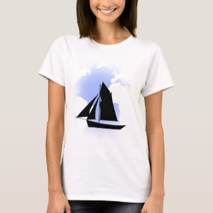 T-shirt Top Sailing World Sail Boat Dames Spaghetti