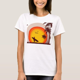 T-shirt Top Sunset Beach