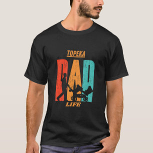 T-shirt Topeka Native Drapeau de l'État drôle Papa Parent 