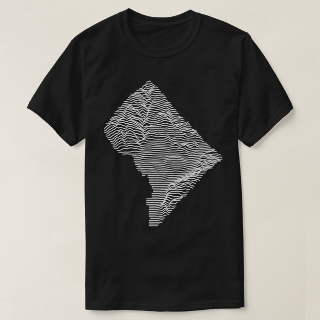 T-shirt Topographie de la division Washington, DC (Design devant)