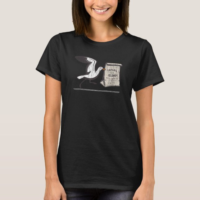 T-shirt Topsail Island NC Summertime Vacationing Seagull L (Devant)