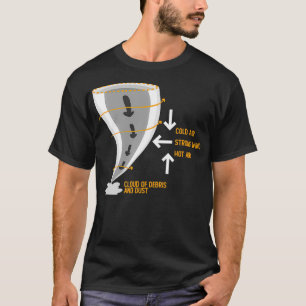 T-shirt Tornado Formation Météorologue Storm Chaser Météo