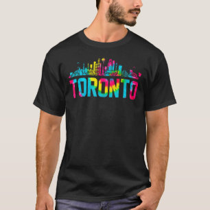 T-shirt Toronto Canada Tie Dye Skyline Accueil Ville Canad