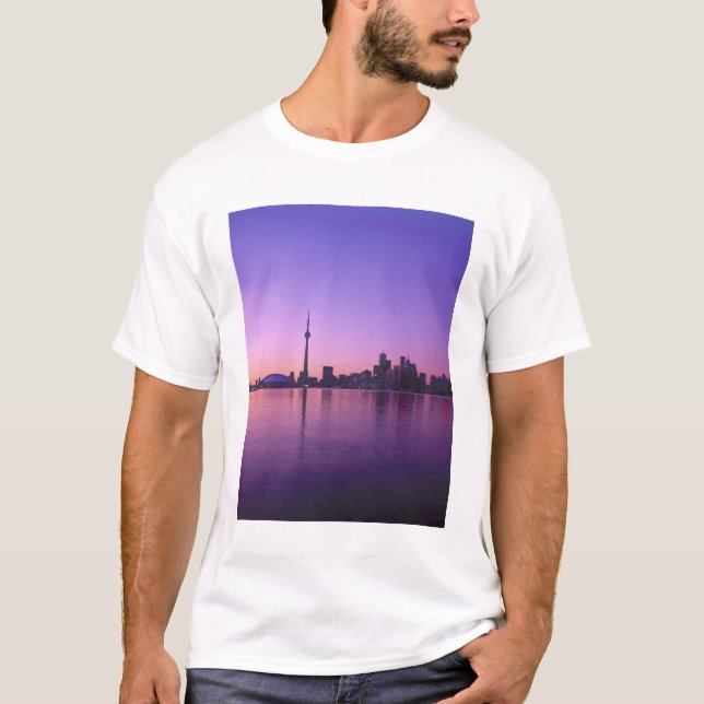 T-shirt Toronto Skyline la nuit, Ontario, Canada (Devant)