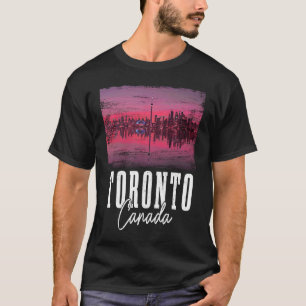 T-shirt Toronto Skyline Ontario Canada Maple Leaf Canadien