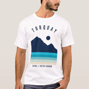 T-shirt Torquay Royaume-Uni Rétro Vintage Plage